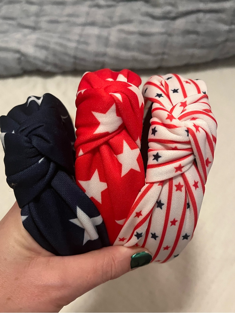 Never Worn~Women’s Patriotic Pattern Headband Set - Red, White & Blue